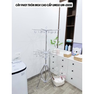 CÂY PHƠI ĐỒ ĐA NĂNG INOX ( 60 kẹp) Umoo - UM 09116