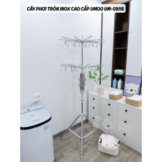 CÂY PHƠI ĐỒ ĐA NĂNG INOX ( 60 kẹp) Umoo - UM 09116
