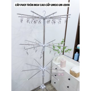 CÂY PHƠI ĐỒ ĐA NĂNG INOX ( 60 kẹp) Umoo - UM 09116