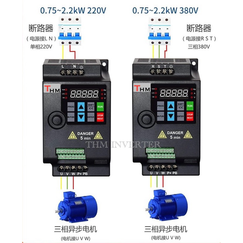 Biến Tần Mới 1.5kw, 2.2kw, 4.0kw, 5.5kw. Điện Vào 220v,380v~Ra 1Pha, 3Pha 220v/380v. Bảo Hành Chính Hãng. SQ