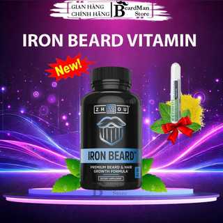 (TẶNG RETINOL) Iron Beard Vi.tamin Tổng Hợp Giúp Mọc Râu Quai Nón Nhanh