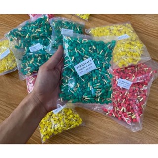  Đầu cốt đồng kim rỗng đầu cos pin rỗng tròn đấu dây điện  cos đồng  bịch 200 cos và 500 cos chuẩn sịn 