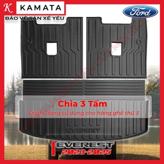 Thảm lót cốp xe ô tô Ford Everest 2023 - 2025 chất liệu TPV dạng khay/tràn ghế KAMATA