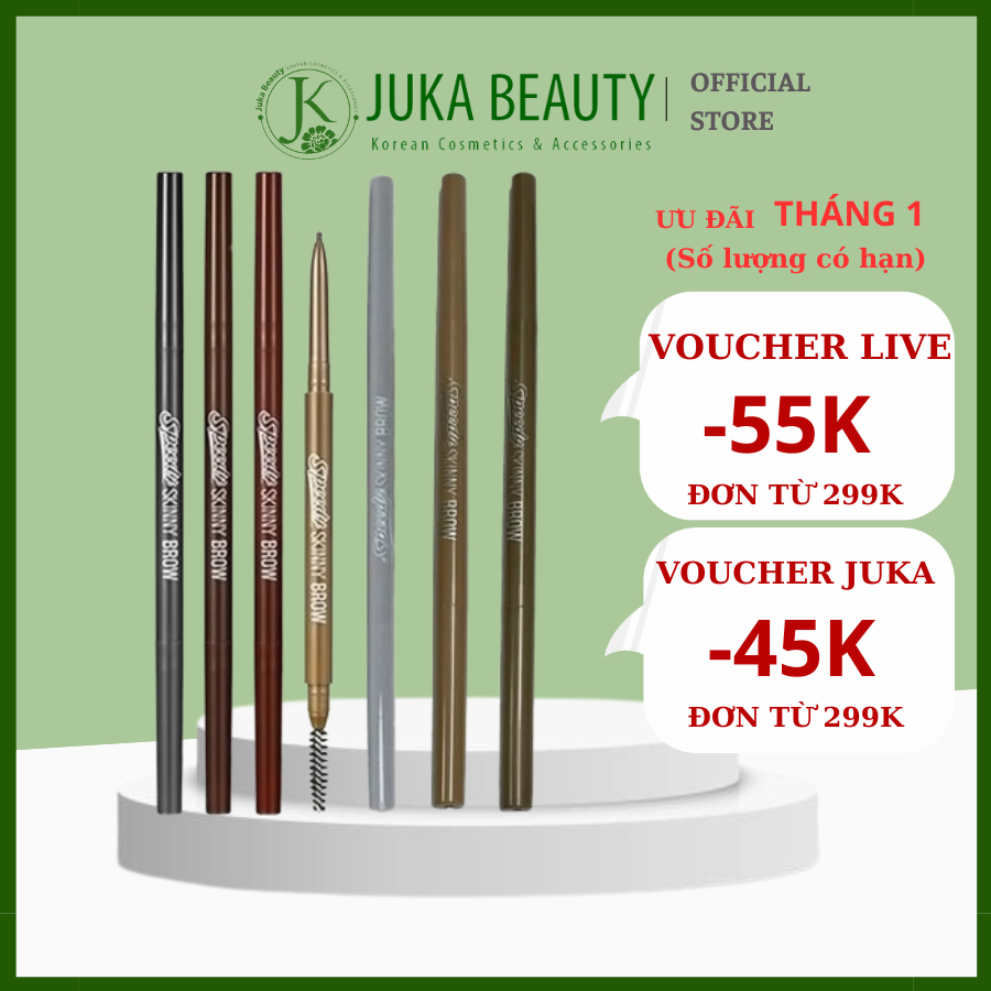 Chì kẻ mày 2 đầu Peripera Speedy Skinny Brow 0.05g