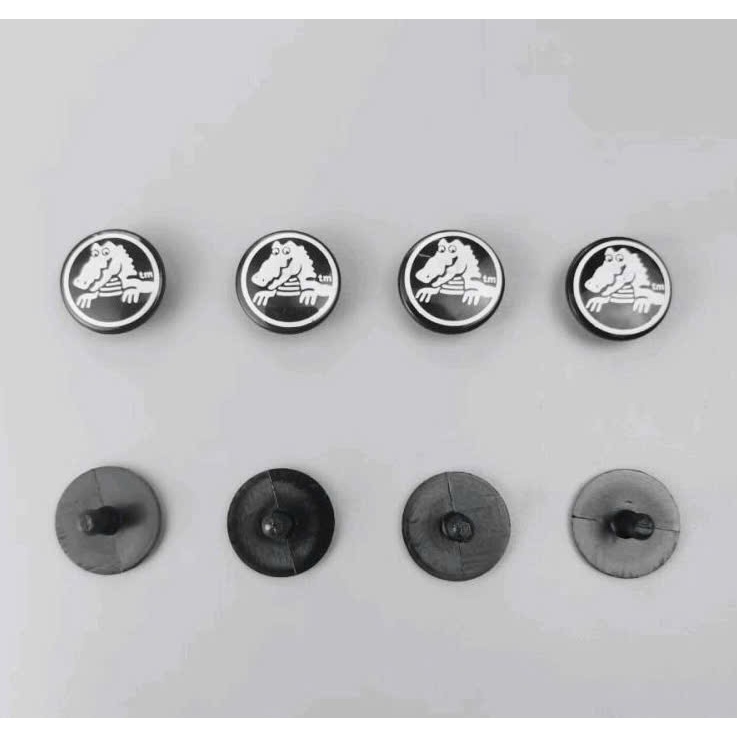 (Phụ Kiện) Bộ 4 bộ chốt tròn quay dép Cross hình cá Sấu, 1 bộ = 1 đôi (1 chốt ngắn + 1 chốt dài), chốt quai dép,nút quai
