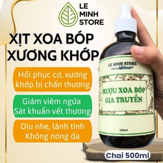 Chai xịt xoa bóp 500ml giảm đau các khớp tay chân, các vấn đề đau nhức lâu năm, dịu nhẹ lành tính không nóng da để