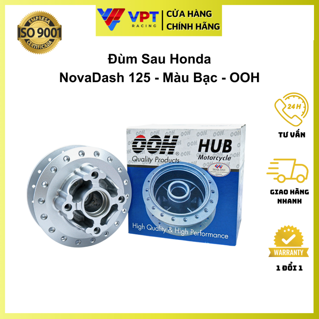 Đùm Nova Dash 125 | Đùm thắng đĩa Nova Dash 125 sau bạc - chính hãng Thailand 42635-KBP