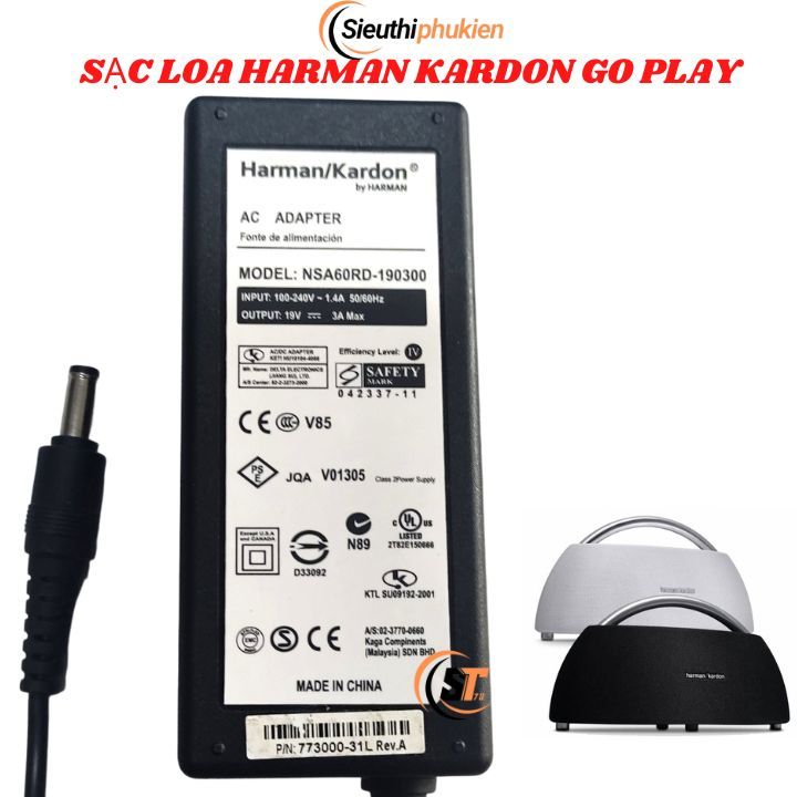 Sạc loa Harman kardon GO Play 19v 3a zin  - bảo hành 1 năm, NGUỒN loa harman Go + play