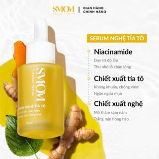Combo 2 Serum nghệ tía tô SMOM - hỗ trợ mờ thâm, sáng da