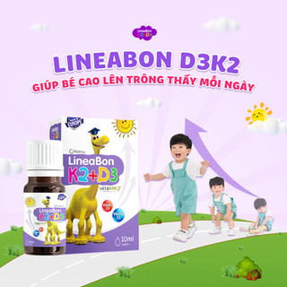 Lineabon K2D3 - Vitamin giúp bé tăng chiều cao, hấp thụ canxi tối đa (10ml)