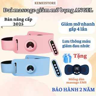 Đai Massage Giảm Mỡ Bụng Vibro, Máy Rung Nóng Đốt Mỡ Bụng, Đai Massage Toàn Thân Làm Thon Gọn Cơ Thể Giảm Béo Hiệu Quả