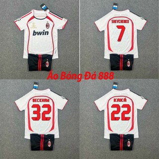 Bộ Quần Áo Bóng Đá Trẻ Em CLB AC Milan Sân Khách 2007 - Vải Mè Cao Cấp