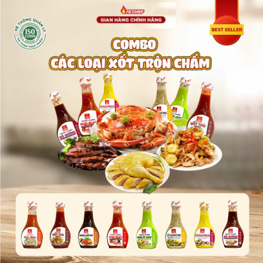 Nước Chấm Thần Thánh AZ CHEF xốt chấm chua ngọt chấm ăn liền Thơm Ngon Chuẩn vị
