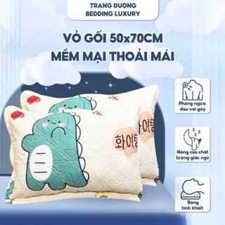 Vỏ Gối Nằm Chất Liệu Cotton Cao Cấp Kích Thước 50x70cm , Bao Gối, Áo Gối Nằm Mềm Mại Thoải Mái Thân Thiện Với Làn D