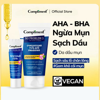 Bộ Chăm Sóc Da Mặt Kem Giảm Thâm Chấm Mụn Compliment Smoothe 25ml & Sữa Rửa Mặt Da Dầu Mụn 200ml