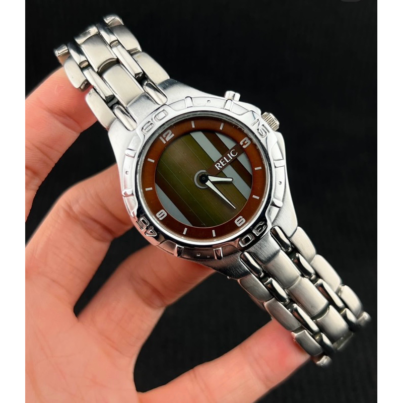 𝗥𝗘𝗟𝗜𝗖 𝗕𝗜𝗚 𝗧𝗜𝗖 𝗯𝘆 𝗙𝗢𝗦𝗦𝗜𝗟 “ 𝗕𝗥𝗢𝗪𝗡 𝗟𝗜𝗡𝗘 “🟤