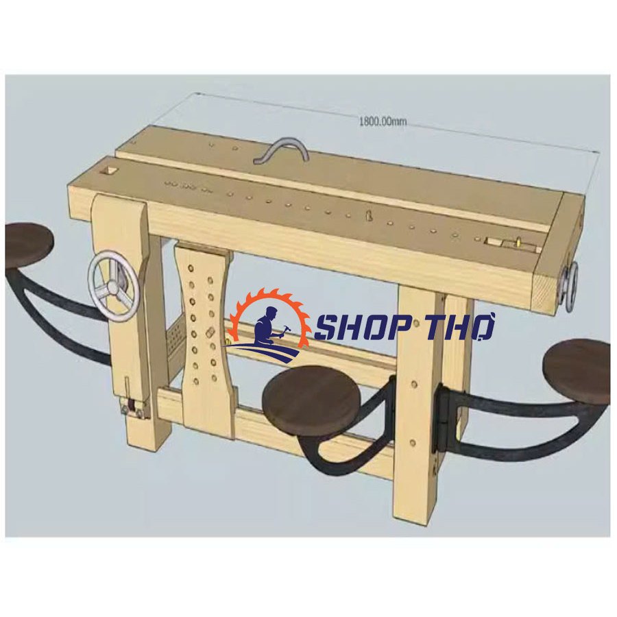 Bộ linh kiện kẹp làm bàn workbenk, bàn làm mộc Tail Vise ,LEG VISE X
