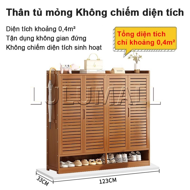 SUNNY BIERE Tủ giày gỗ tự nhiên thông thoáng chống bụi tủ giày nhiều tầng tiết kiệm không gian | BigBuy360 - bigbuy360.vn