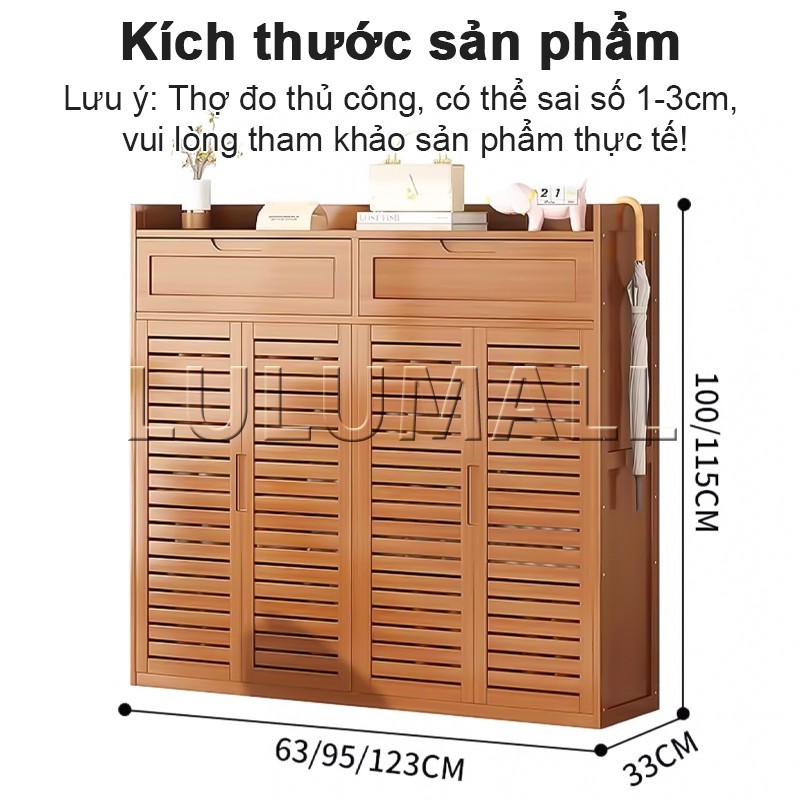 SUNNY BIERE Tủ giày gỗ tự nhiên thông thoáng chống bụi tủ giày nhiều tầng tiết kiệm không gian | BigBuy360 - bigbuy360.vn