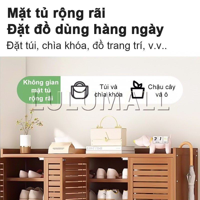 SUNNY BIERE Tủ giày gỗ tự nhiên thông thoáng chống bụi tủ giày nhiều tầng tiết kiệm không gian | BigBuy360 - bigbuy360.vn