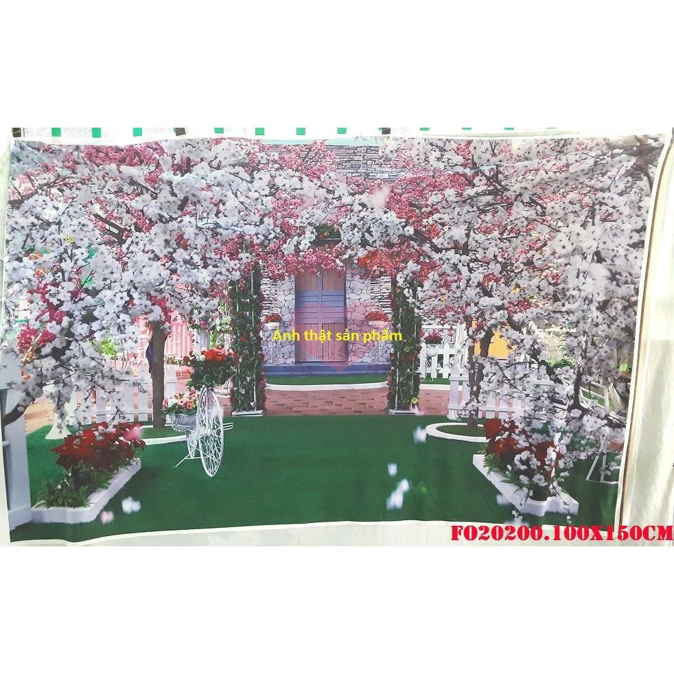 Phông nền vải 3d size 100x150cm cảnh phim trường FO20200<Tặng móc dán+kẹp treo>
