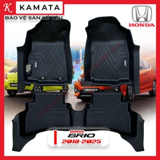  Thảm lót sàn ô tô Honda Brio 2018 - 2026 khuôn đúc TPV  1 bộ 3 tấm  KAMATA 
