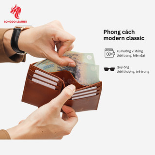 Ví da bò thật cao cấp thương hiệu Longdo Leather - BD01