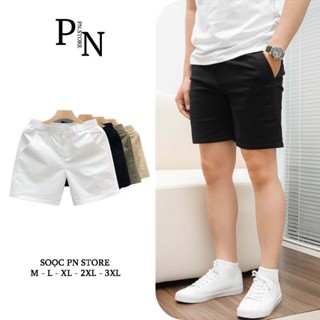 Quần Short Nam, Quần Kaki Nam PN STORE Ngắn Cạp Chun Khuy Cúc Vải Mềm Mại Co Giãn Thoáng Mát QS05