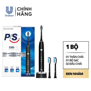 Bàn Chải Điện PS S100, Sonic Expert Công Nghệ Sóng Âm Chải Sạch Mảng Bám Tới 10X - Đen Nhám