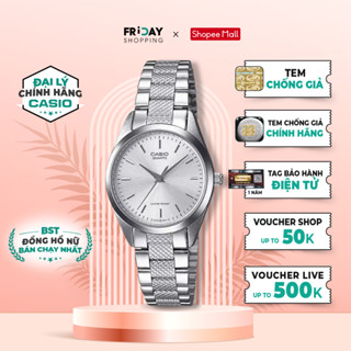 Đồng Hồ Casio Nữ LTP-1274D-7ADF Mặt Tròn Dây Kim Loại Chính Hãng
