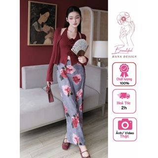 [ Sẵn - Hỏa Tốc ] Set Áo Cổ Yếm Chân Váy Dài Chuẩn CHOUCHOU Kèm Áo Khoác Hở Lưng Sang Chảnh