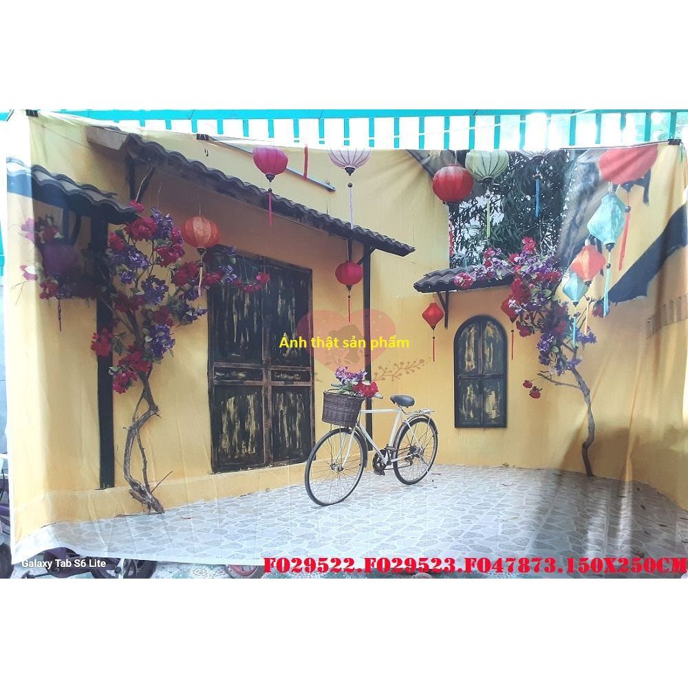 Background vải 3d size 150x250cm in cảnh phim trường FO22426<Tặng móc dán+kẹp treo>
