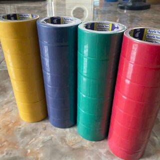  Băng keo simili xanh dương xanh lá đỏ vàng 3f6 4f8 dán gáy sách 