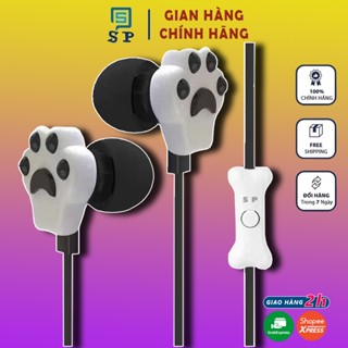Tai nghe có dây gaming chân mèo S P M11 có mic phone chống ồn chơi game hay như tai nghe bluetooth