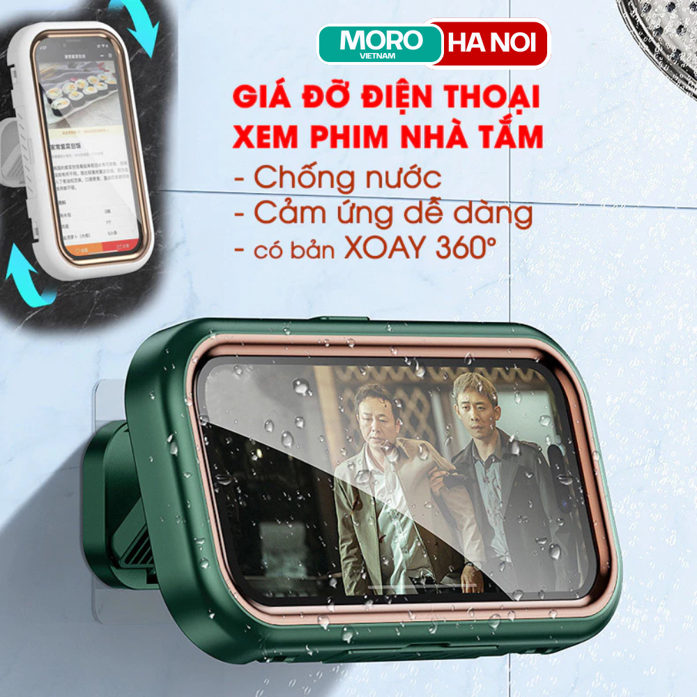 Hộp đựng Điện thoại gắn tường xem phim nhà tắm T-BWH chống nước có phiên bản Xoay 360 độ cảm ứng dễ dàng