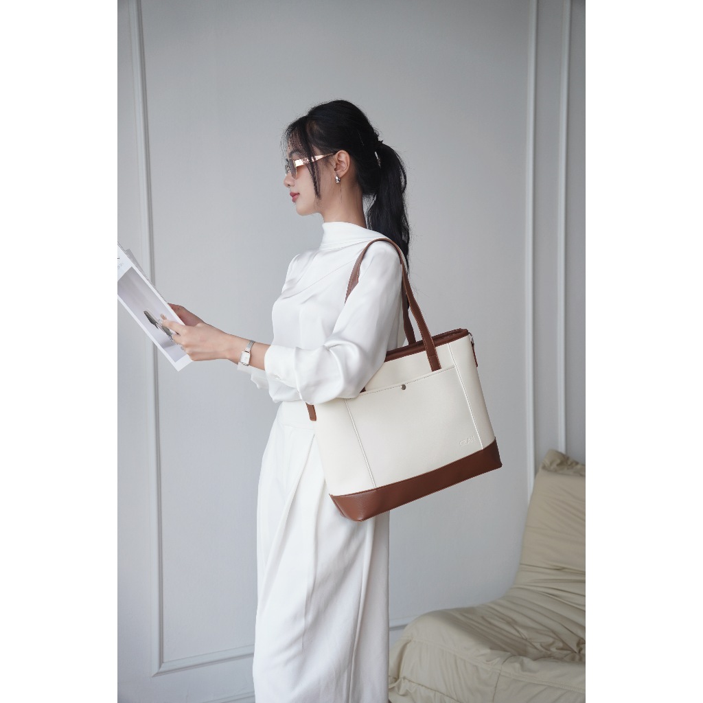Túi tote nữ GILAN Coco Bag (3 màu) - túi da size lớn có thể đựng Laptop, A4 cho nàng đi làm, đi học