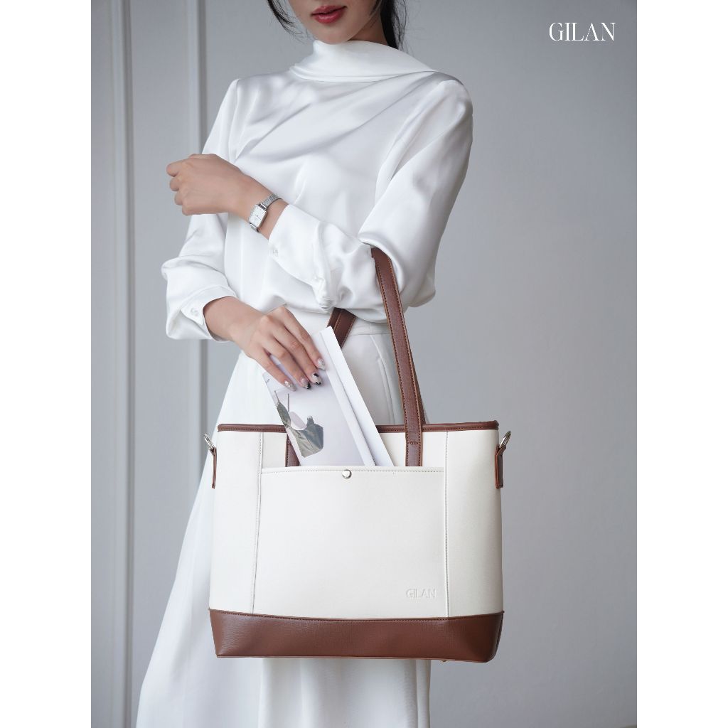 Túi tote nữ GILAN Coco Bag (3 màu) - túi da size lớn có thể đựng Laptop, A4 cho nàng đi làm, đi học