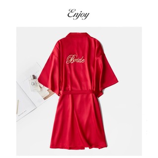 Áo Choàng Ngủ, Áo Choàng Lụa Cô Dâu, Áo Makeup Mềm Mại