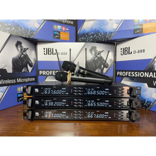 Micro Không Dây JBL D-888 - Mẫu 2025 Cao Cấp, Chống Hú Tối Ưu, Tiếng Sáng, Phù Hợp Cho Dàn Karaoke Gia Đình, Sân Khấu...