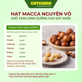 Macca Nguyên Hạt Nứt Vỏ Cát Khánh Macadamia Nuts Nhập Khẩu Úc - Hạt Dinh Dưỡng, Quà Biếu Tặng