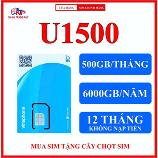 Sim 4G Vinaphone trọn gói 1 năm không nạp tiền U1500 - 12TD49 - 12BIG50Y - FHAPPY