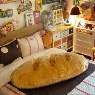  Gối Sáng tạo dễ thương bánh mì dài gấu bông gối ôm tựa lưng đáng yêu 
