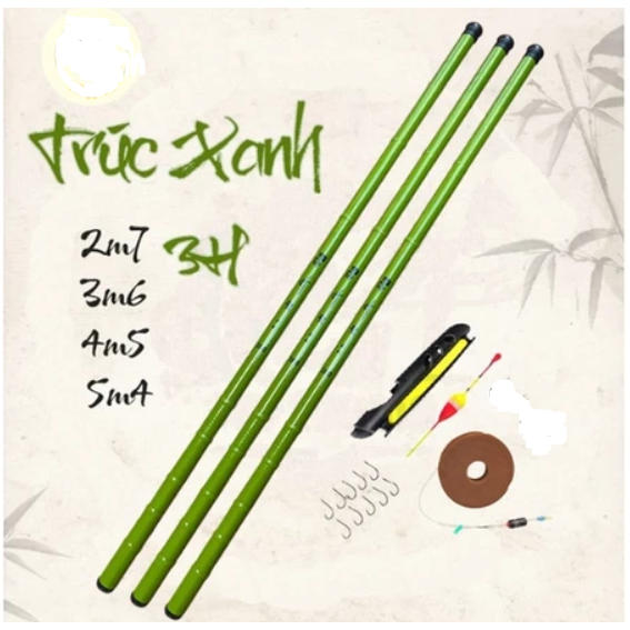 Cần Câu Tay Trúc Xanh 3H, Cần Câu Rô Diếc