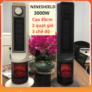 Máy sưởi gốm Nineshield KB-6503 công suất 3000w,Quạt sưởi điện Ceramic không đốt Oxy an toàn cho bé