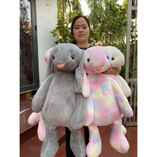 (SHOP MỚI BÁN RẺ) Gấu bông thỏ JELLY CAT size 90, 1m1 hàng lông thỏ siêu mềm êm cho bé