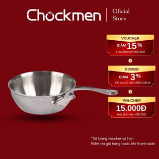 Chảo Nồi CHOCKMEN Inox Cao Cấp Size 24cm Chảo Chiên Rán Xào Nồi Chiên Ngập Dầu Dùng Bếp Từ