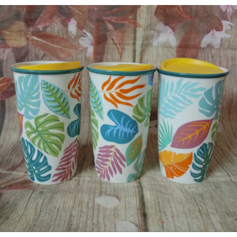 Ly sứ có nắp hoạ tiết đẹp 500ml - ly sứ có nắp đậy