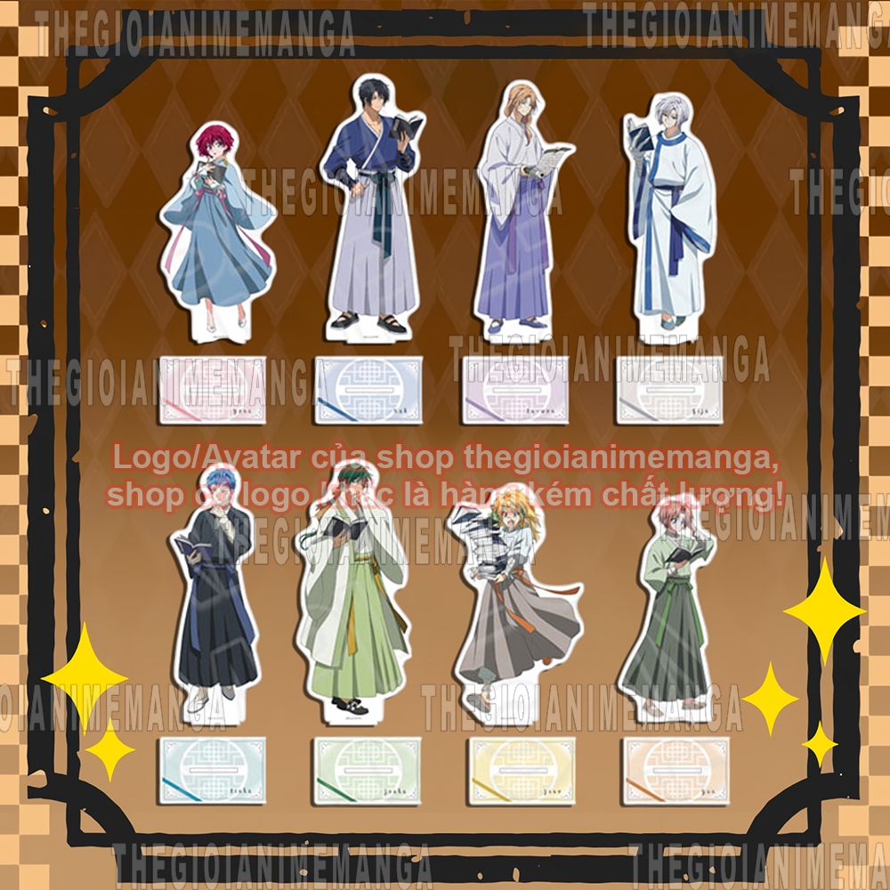 (TẶNG KÈM CARD)(ĐỌC SÁCH) Standee Akatsuki no Yona Công Chúa Bình Minh tượng acrylic anime mica chib