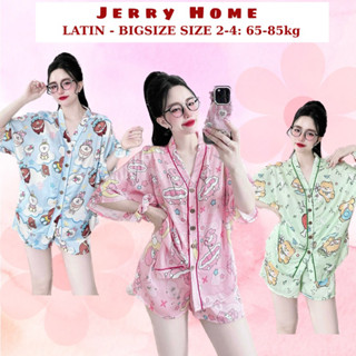 Đồ Ngủ Bigsize 60-75kg, Đồ Bộ Đùi Dơi Latin Nữ Cao Cấp Jerry Home