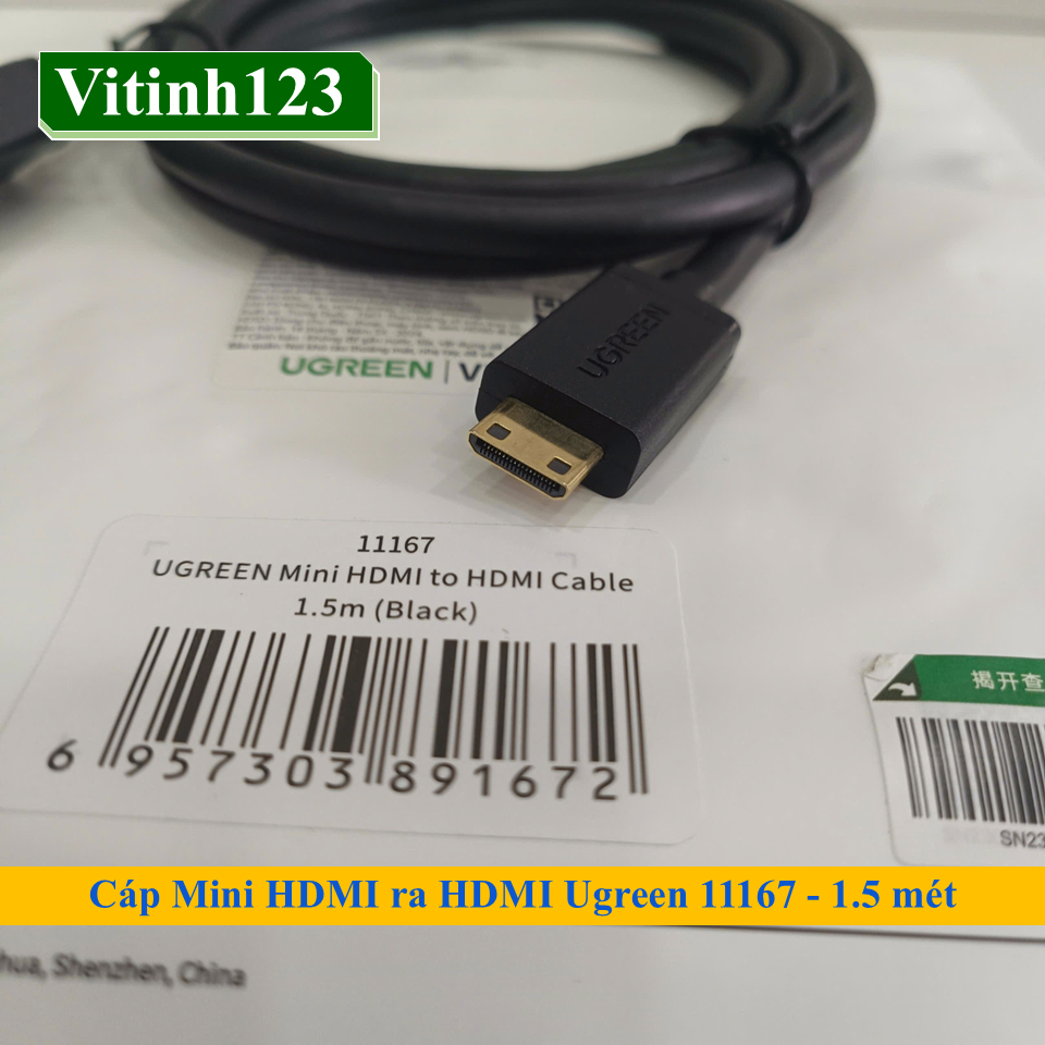 Cáp Mini HDMI ra HDMI Ugreen 11167 1.5m